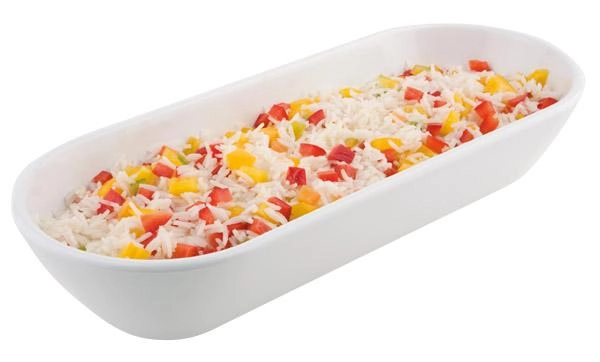 Półmisek owalny z melaminy 385x155 mm, biały | APS, Pure