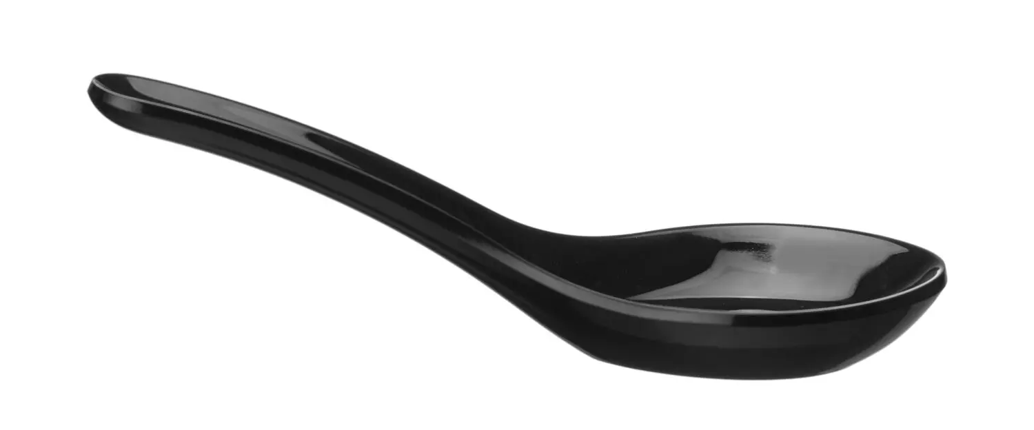 Łyżka przystawkowa z melaminy, 135x45 mm, czarna | HENDI, 566596