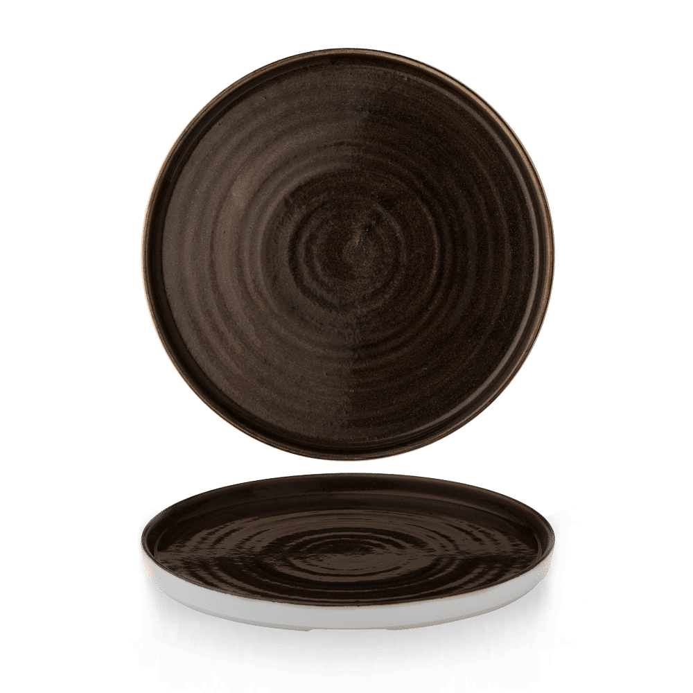 Talerz z wysokim rantem Patina Iron Black, Ø260 mm | CHURCHILL, Stonecast Patina Iron Black