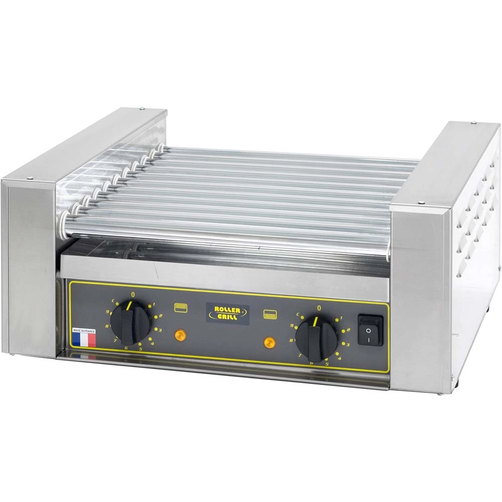Podgrzewacz rolkowy do parówek, 11 rolek, 1.4 kW, 230 V, 545×460×240 mm | ROLLER GRILL, 777303