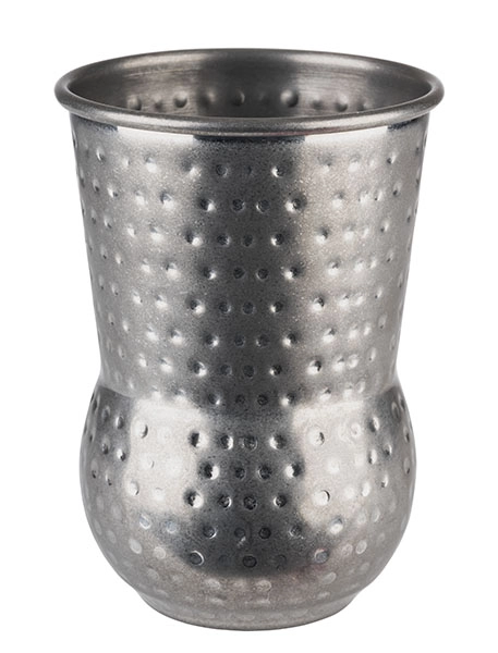 Pucharek do koktajli ze stali nierdzewnej 0,4 l, stalowy, młotkowany | APS, JulepMug