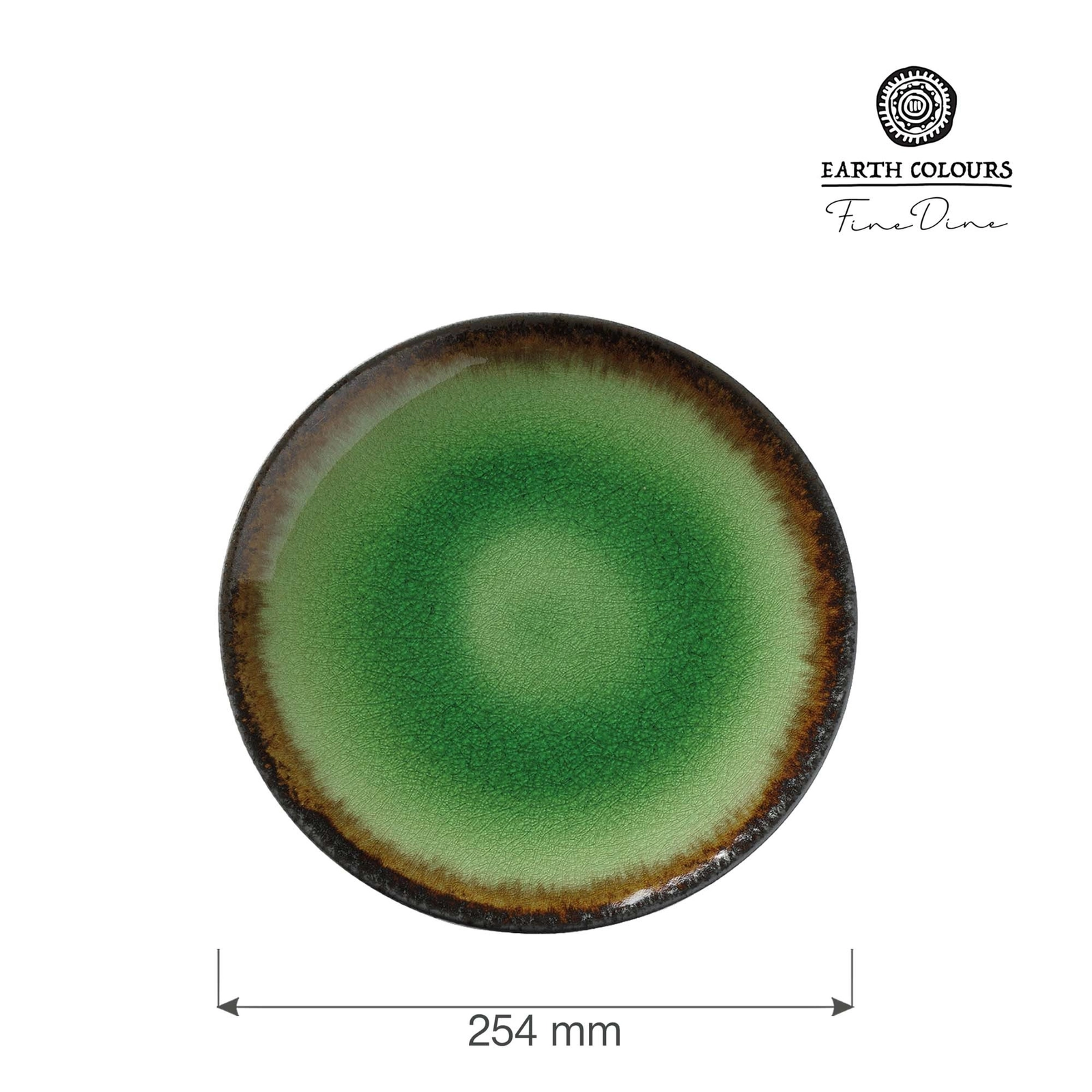 Talerz płytki, Ø254 mm, zielony | FINE DINE, Beryl
