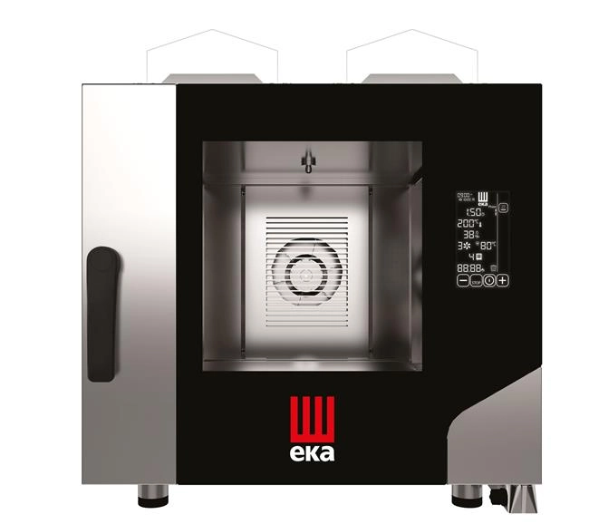 Piec konwekcyjno-parowy 5×GN 1/1, gazowy, 9,3 kW, 730×849×801 mm | TECNOEKA, Millennial Black Mask