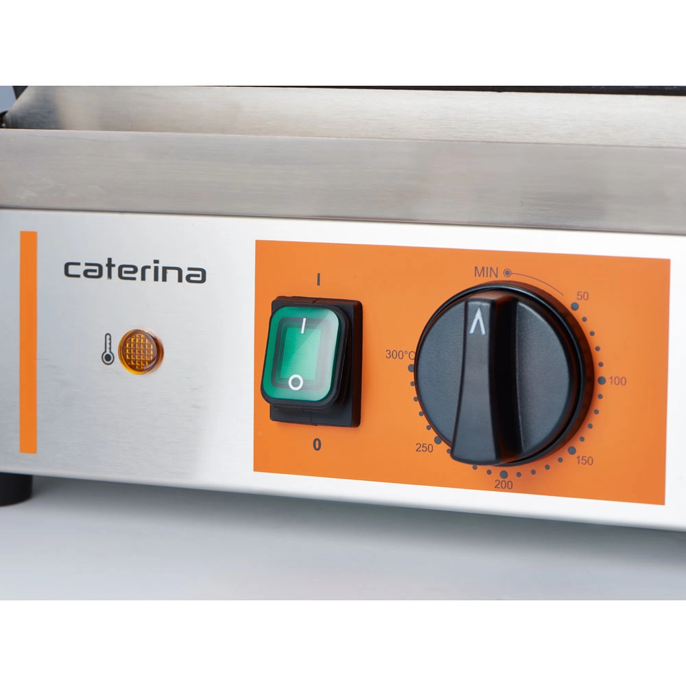 Grill kontaktowy podwójny, ryflowany, 3.6 kW, 230 V, 570x360x200 mm | CATERINA, 742028
