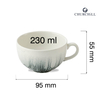Filiżanka do kawy i herbaty, 230 ml, kremowa | CHURCHILL, Tide Black