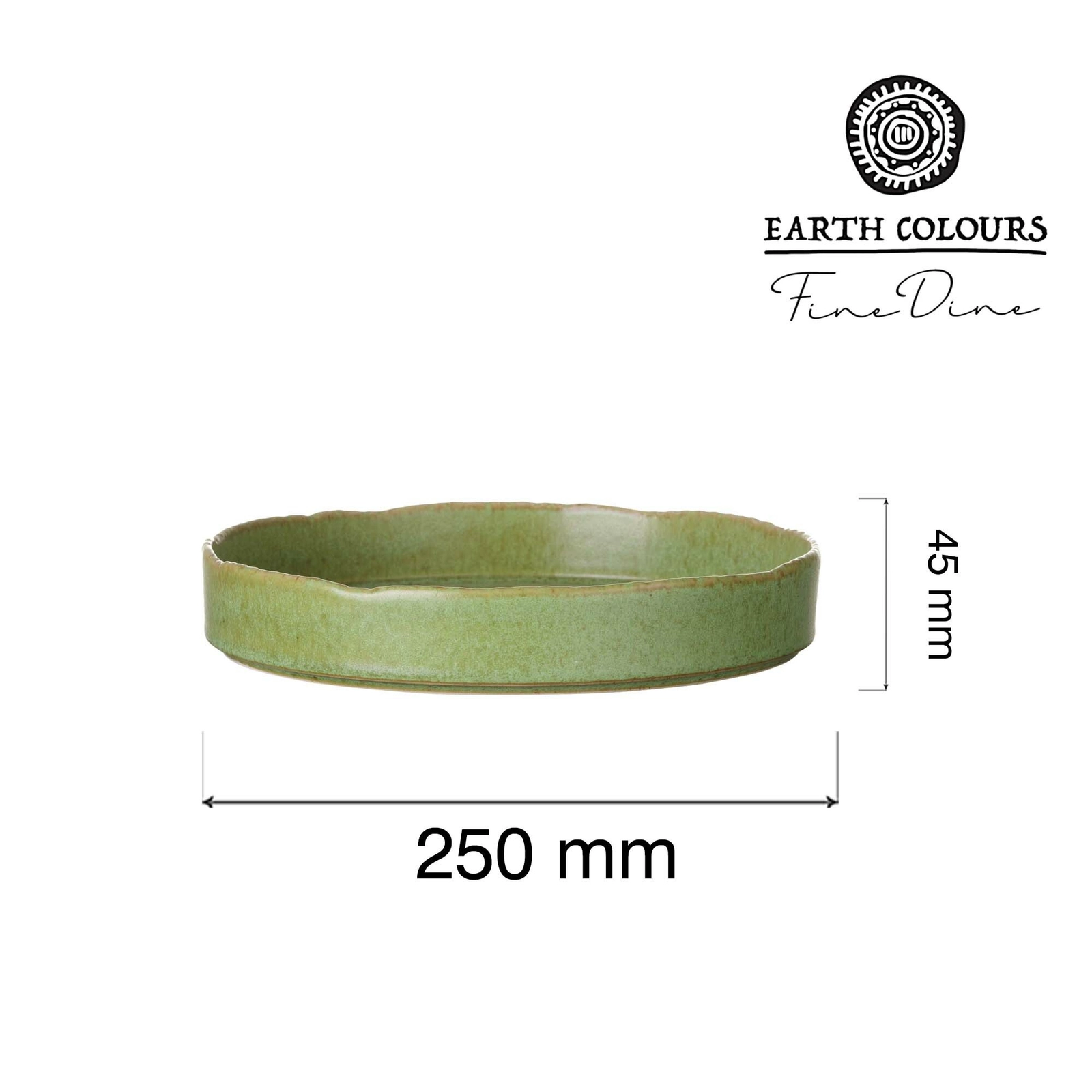 Talerz z wysokim rantem, Ø250 mm, zielony | FINE DINE, Edenic