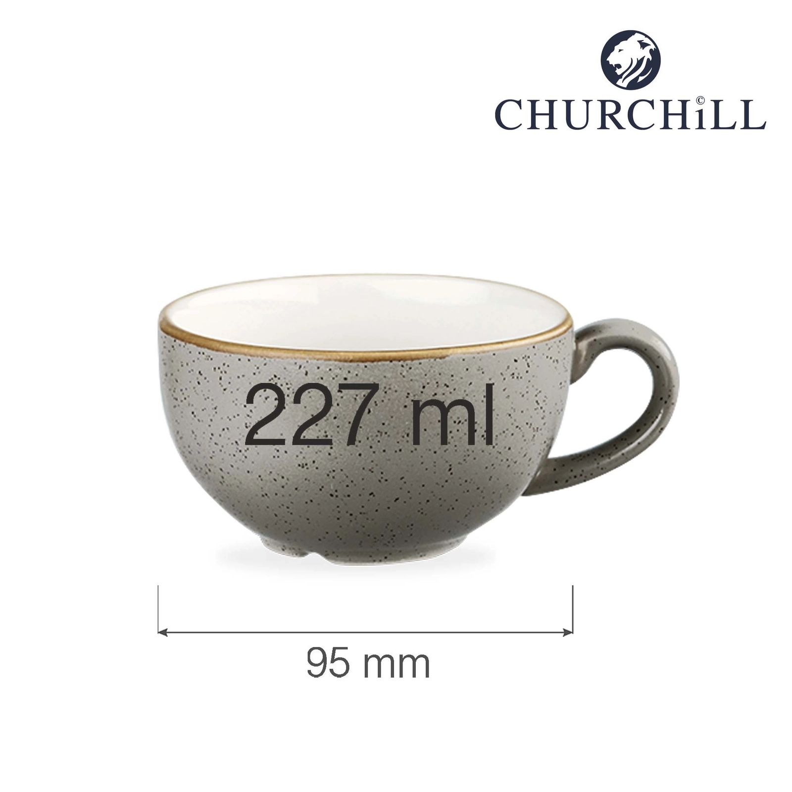 Filiżanka do kawy i herbaty, 227 ml | CHURCHILL, Stonecast Peppercorn Grey