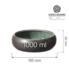 Miska, Ø195 mm, 1000 ml, brązowo-zielona | FINE DINE, Goro
