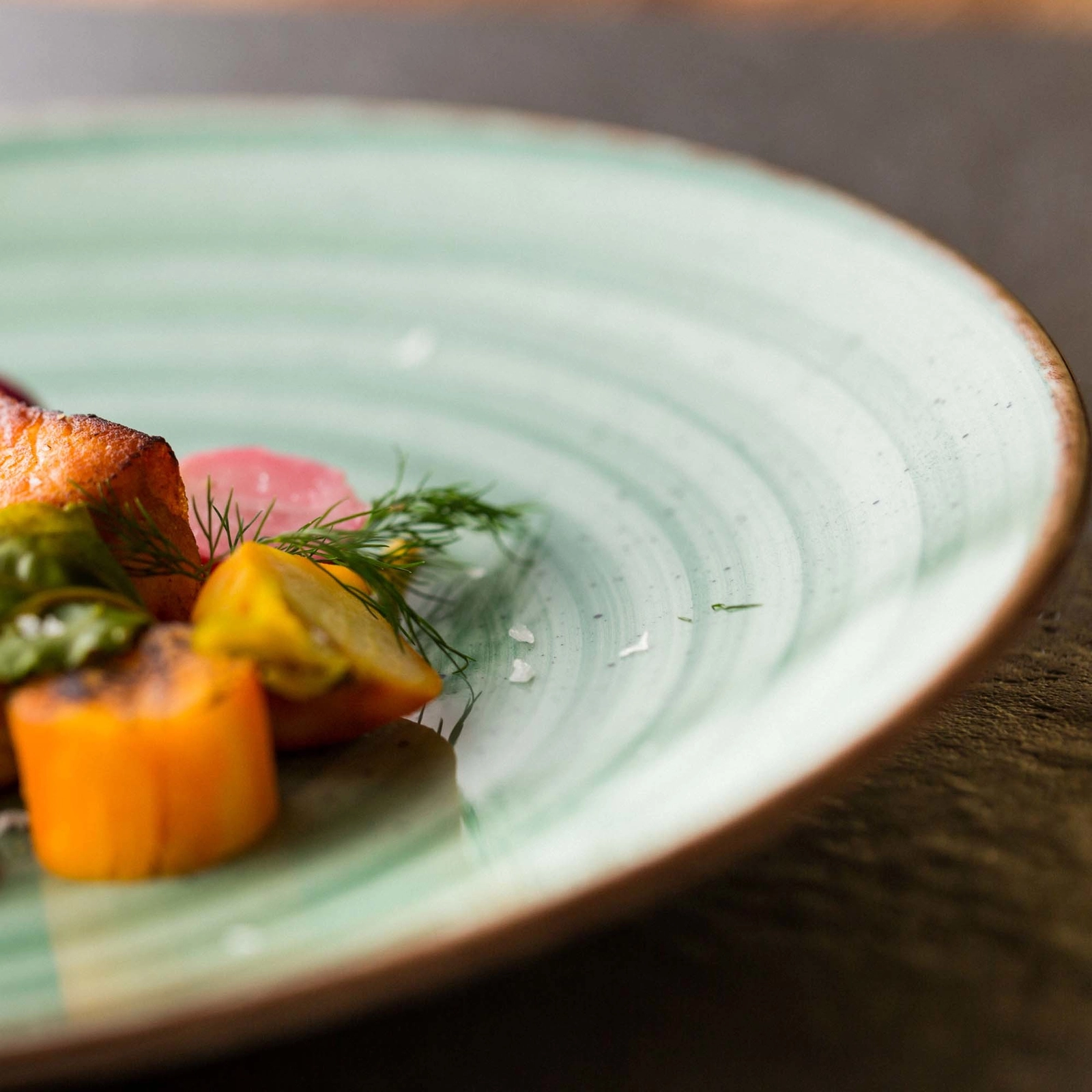 Talerz płytki, Ø270 mm, zielony | FINE DINE, Nefryt