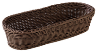 Koszyk owalny z polipropylenu 400x160x80 mm, brązowy | APS, Profi Line