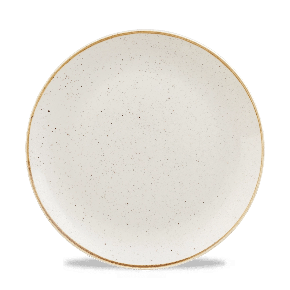 Talerz płytki coupe, Ø230 mm | CHURCHILL, Evolve Stonecast Barley White