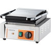 Grill kontaktowy pojedynczy, ryflowany, 1.8 kW, 230 V, 360x310x200 mm | CATERINA, 742018
