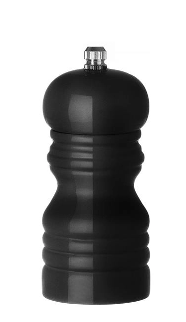 Młynek do pieprzu drewniany, czarny, ø50x113 mm | HENDI, 469576