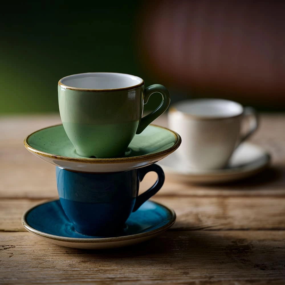 Spodek do espresso, Ø120 mm | CHURCHILL, Stonecast Sage Green