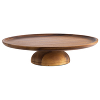 Patera Ø330 mm, z drewna, brązowa | APS, Acacia