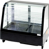 Witryna ekspozycyjna przeszklona 100 l, czarna, oświetlenie LED, 682x450x675 mm | STALGAST, 852104