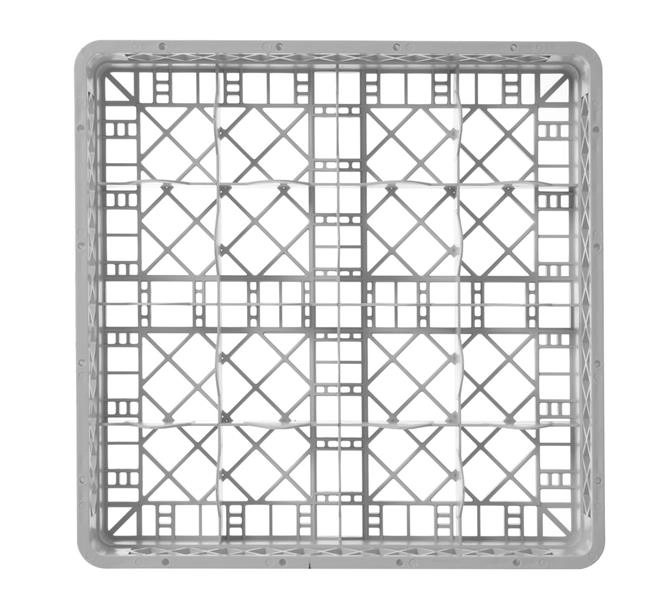 Kosz do szkła 500×500 mm, z polipropylenu, 16 przegródek 113x113 mm | HENDI, 877043