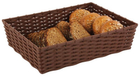 Koszyk do chleba lub owoców z polipropylenu 395x295x100 mm, brązowy | APS, Wicker Look