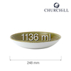 Miska coupe, Ø248 mm | CHURCHILL, Stonecast Plume Green