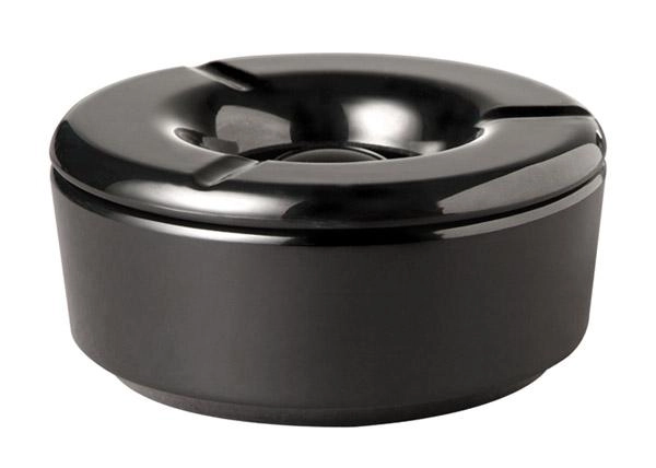 Popielniczka z melaminy, czarna, Ø115 mm | APS, 83489