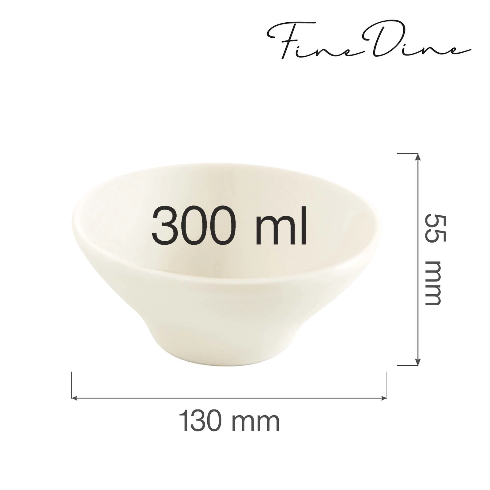 Miska stożkowa, 300 ml, 130×60 mm | FINE DINE, Crema