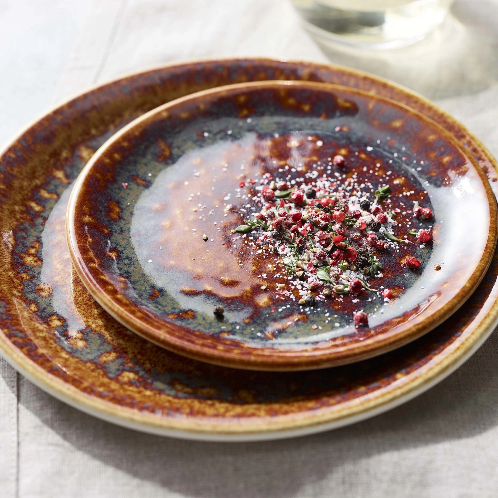 Miska coupe, ⌀252 mm, brązowa | STEELITE, Vesuvius Amber