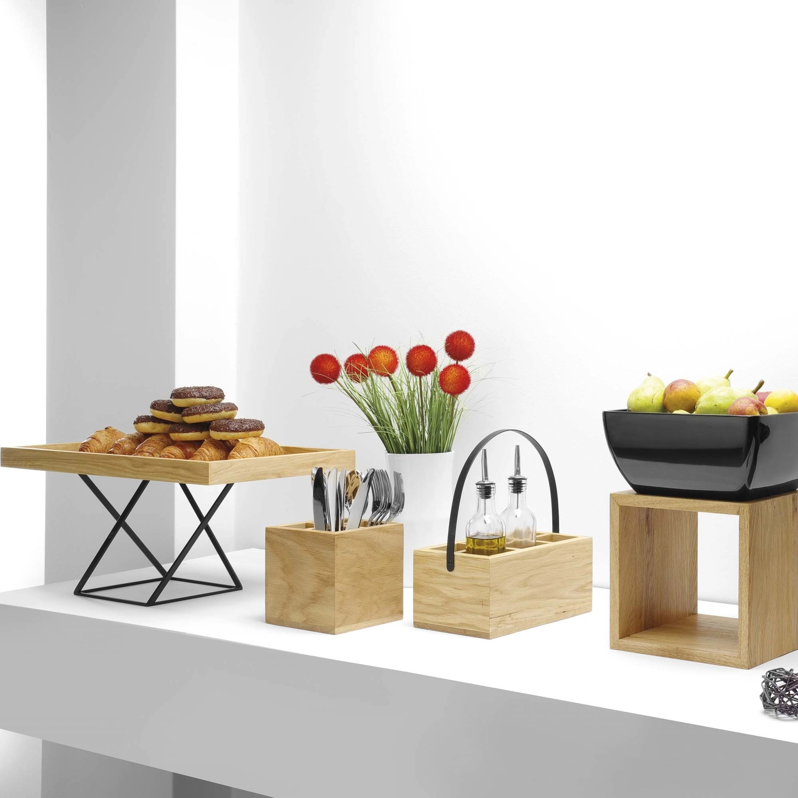 Skrzynka na sztućce, 275×100×70 mm, czarna | FINE DINE, Madeira Black