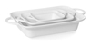 Półmisek prostokątny z porcelany, 110 ml, 160x101x45 mm | HENDI, 784105