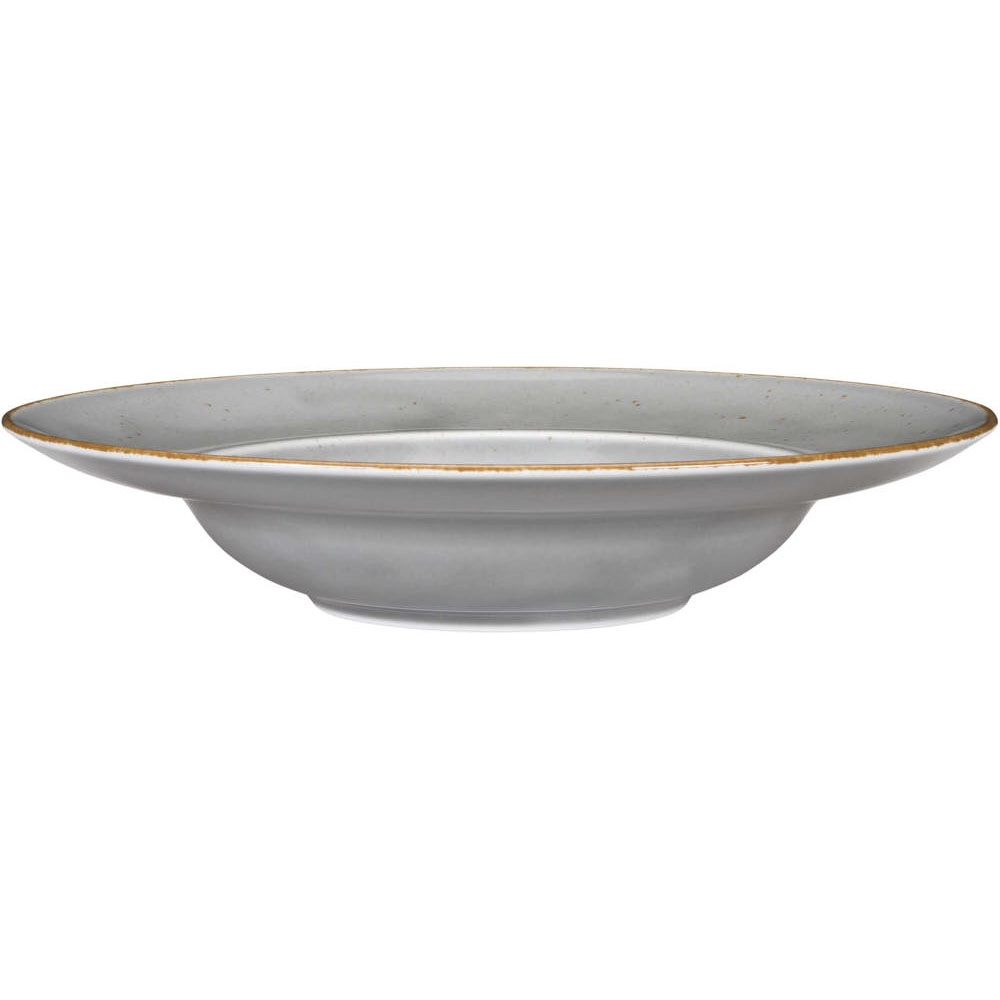 Talerz głęboki do pasty Kaszub z porcelany Ø240 mm, szary | LUBIANA, Art