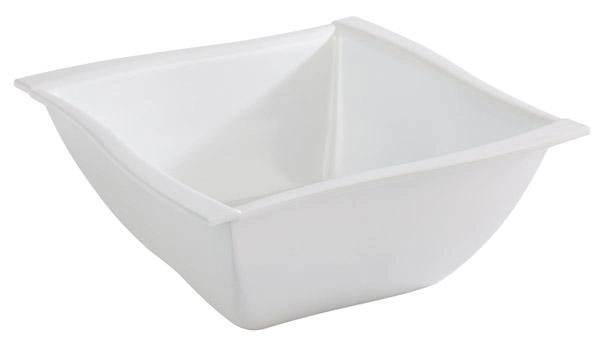 Misa prostokątna z melaminy 2,4 l, 250x250 mm, biała | APS, Sinus