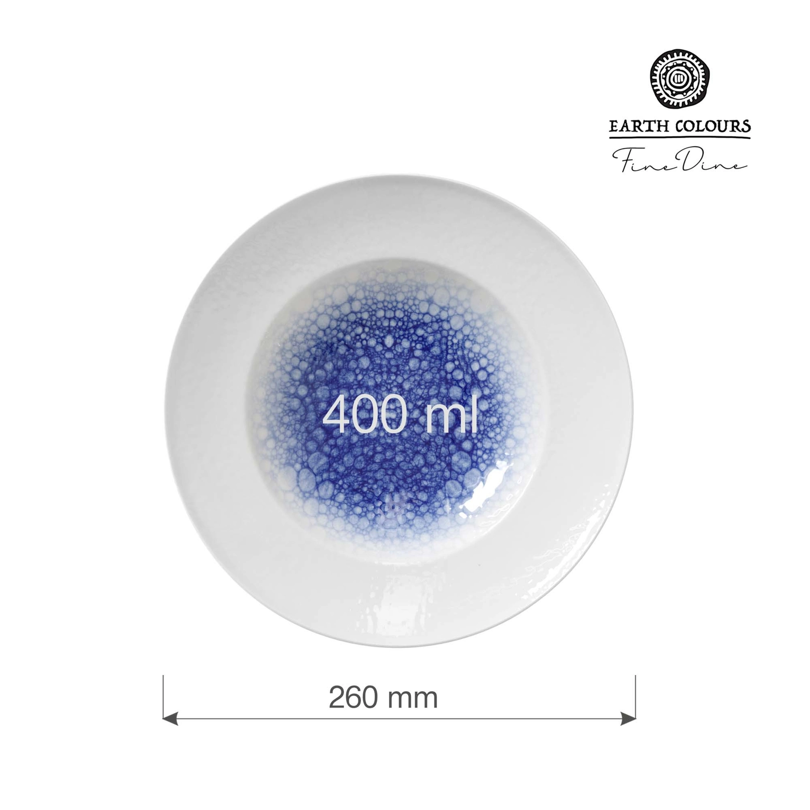 Talerz do pasty, Ø260 mm, niebieski | FINE DINE, Serenity