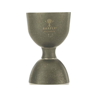 Miarka barmańska Bell z prostą krawędzią, ze stali nierdzewnej, srebrny mat, 25/50 ml | BARFLY, Bell