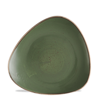 Talerz trójkątny Ø230 mm, zielony | CHURCHILL, Stonecast Sorrel Green