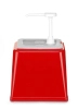 Pojemnik do sosów z pompką, 2,5 l, czerwony, 230x210x327 mm | HENDI, 203521