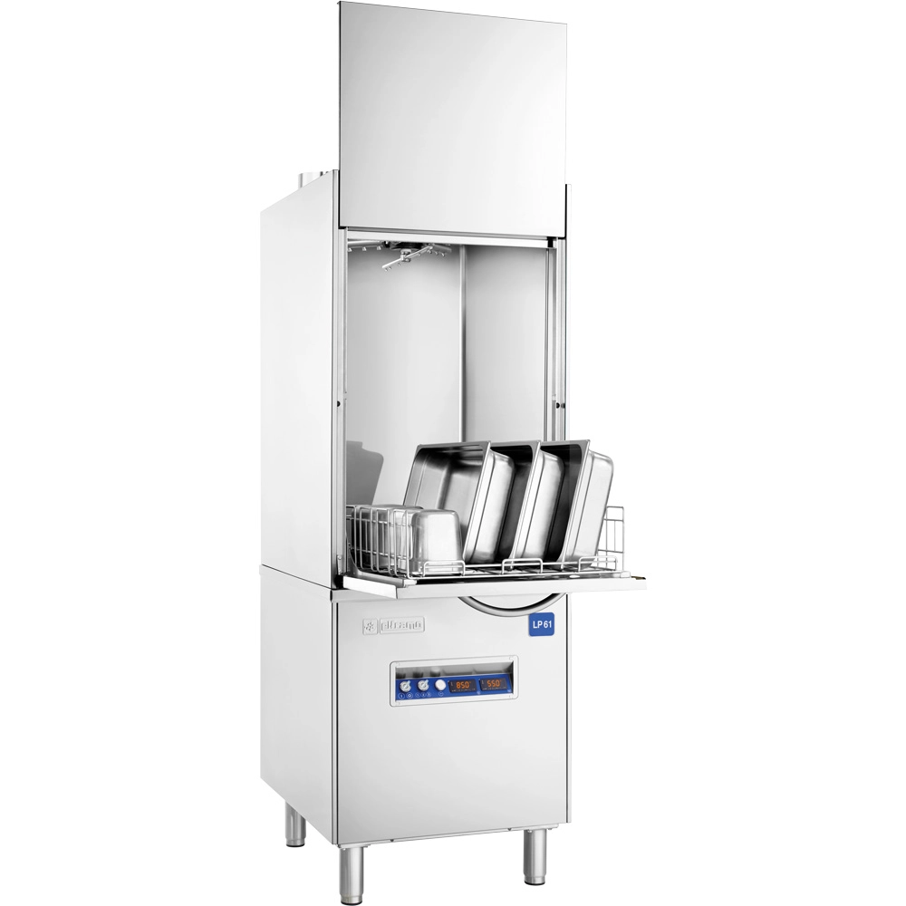 Zmywarka do garnków i tac z dozownikami detergentów, 10,5 kW, 400 V, kosz 550×700 mm, 670×842×1851 mm | ELFRAMO, 805040