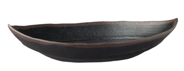 Półmisek owalny z melaminy 255x140x55 mm, czarny | APS, Marone