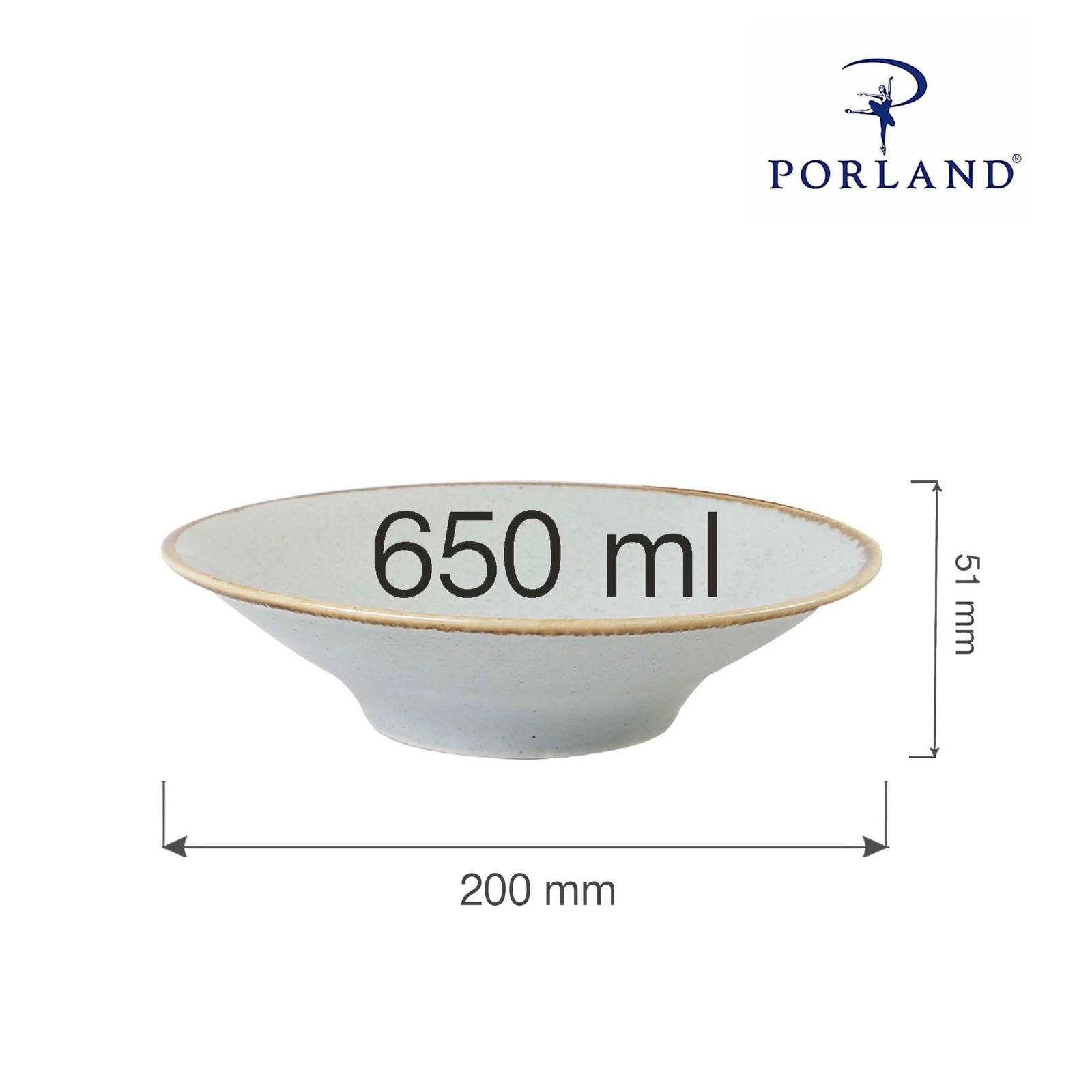 Talerz głęboki, Ø200 mm, 650 ml | PORLAND, Seasons Ashen