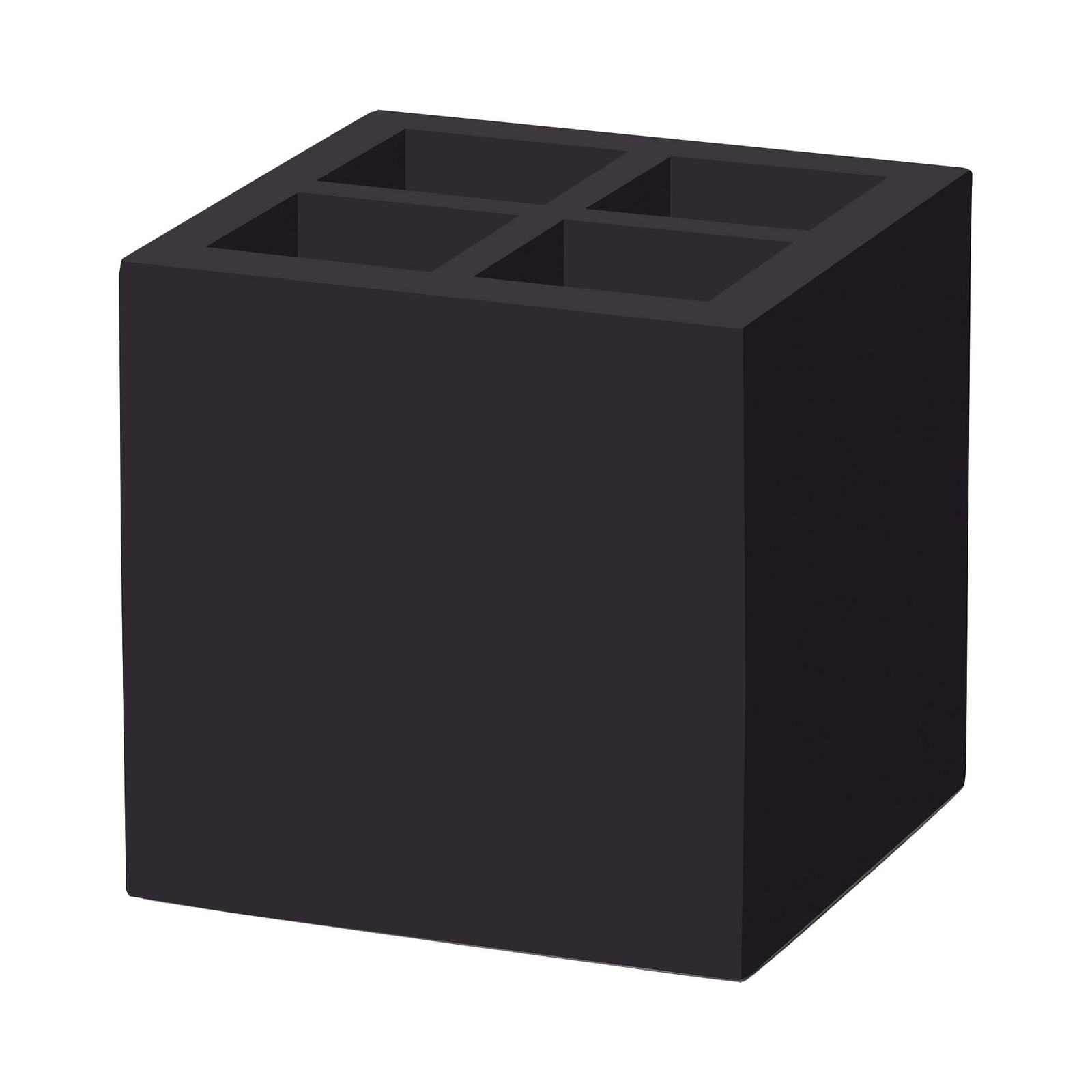 Skrzynka na sztućce i serwetki, 150×150×150 mm, czarna | FINE DINE, Madeira Black