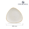 Talerz trójkątny, Ø265 mm | CHURCHILL, Stonecast Barley White