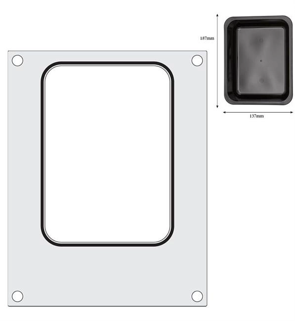 Matryca do zgrzewarki, pojemnik 187x137 mm | HENDI, 805664