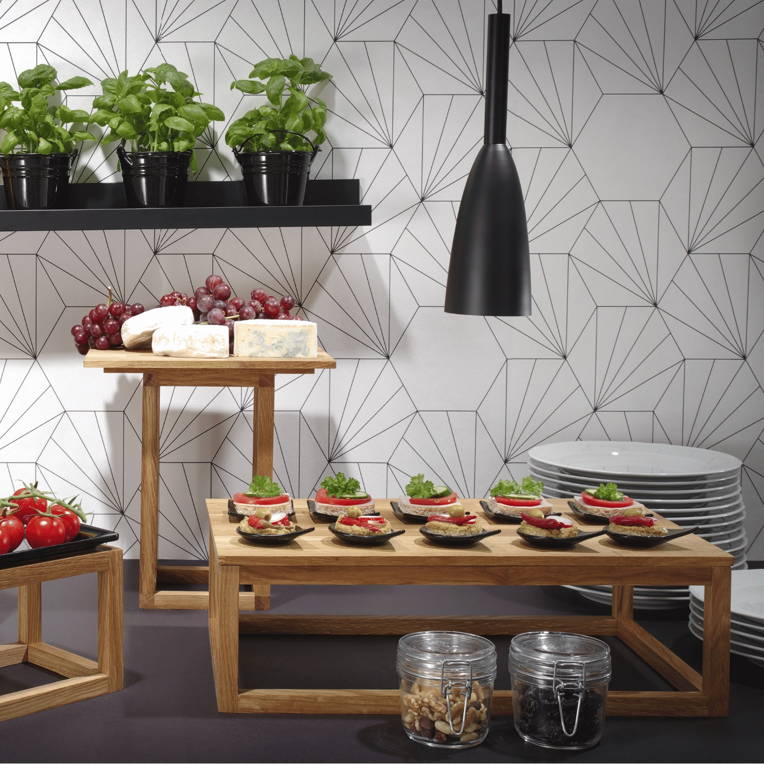 Naczynie fingerfood łezka, 80×100 mm, czarne | FINE DINE, Vetro