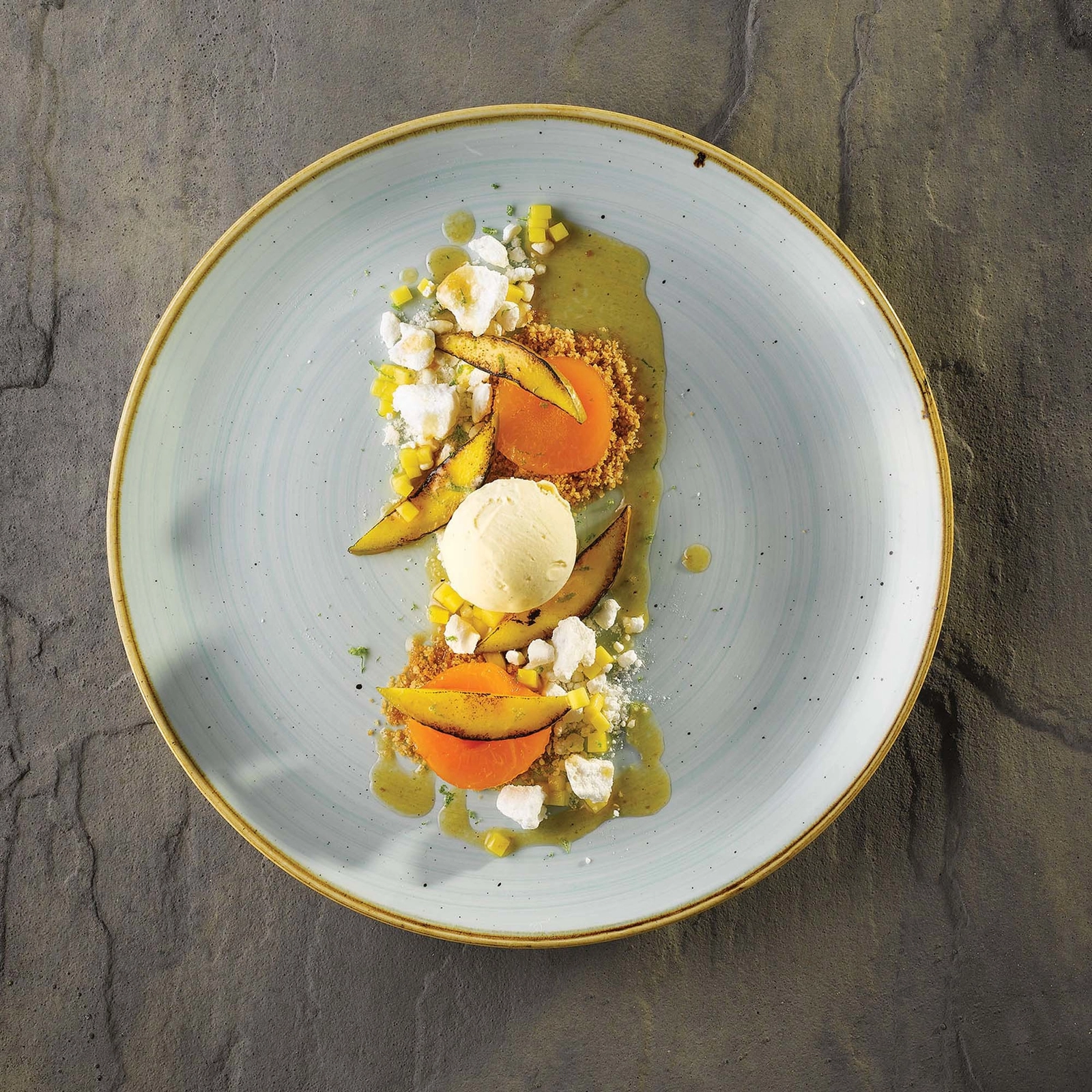 Talerz płytki, Ø217 mm | CHURCHILL, Stonecast Duck Egg Blue