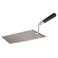 Kielnia ze stali nierdzewnej z drewnianym uchwytem, 370x235x125 mm, inox-czarna | APS, 40680