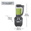 Blender barmański, 1,4 l, 187x216x448 mm, 1,79 kW | HAMILTON BEACH COMMERCIAL, Tango®