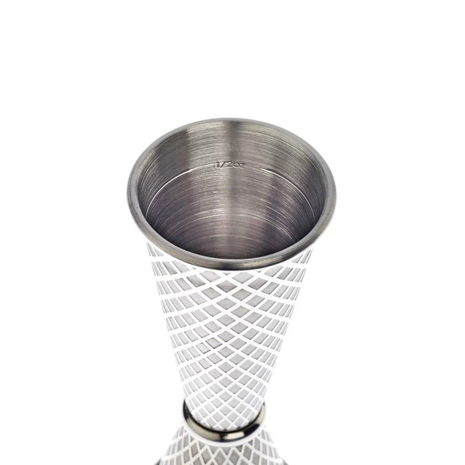 Miarka barmańska w stylu japońskim Diamond Lettice, ze stali nierdzewnej, 30/60 ml | BARFLY, Diamond Lettice