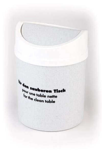 Pojemnik stołowy na odpadki z tworzywa 1,4 l z pokrywą, Ø120×180 mm | APS, 00031