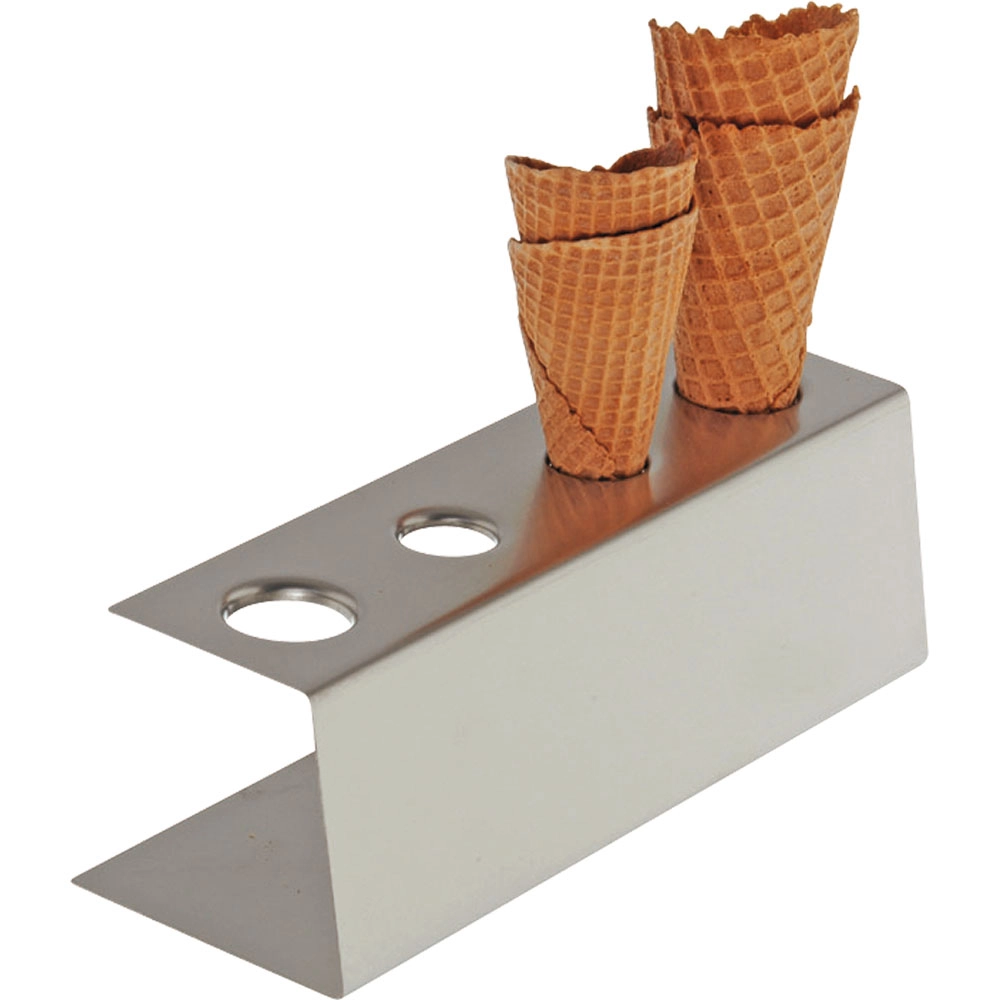 Stojak na wafle do lodów, 4 otwory, 95x275x90 mm | STALGAST, 536004