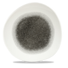 Talerz płytki o organicznym kształcie, Ø286 mm | CHURCHILL, Raku Quartz Black