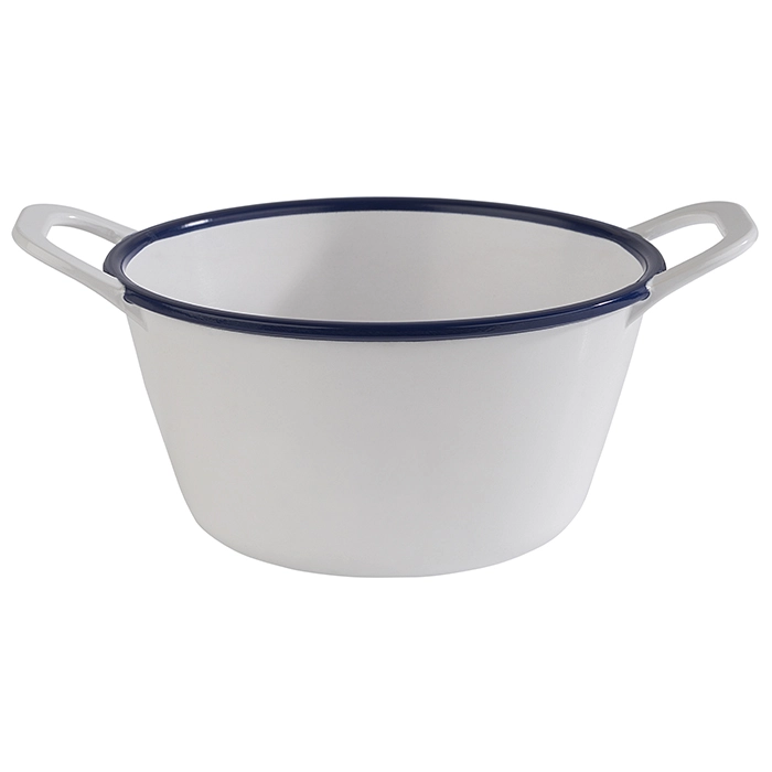 Miska z melaminy 0,3 l, 150x115x65 mm, biało-niebieska | APS, 84958