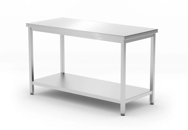Stół centralny z półką – skręcany, 1200x600x850 mm | HENDI, Budget Line